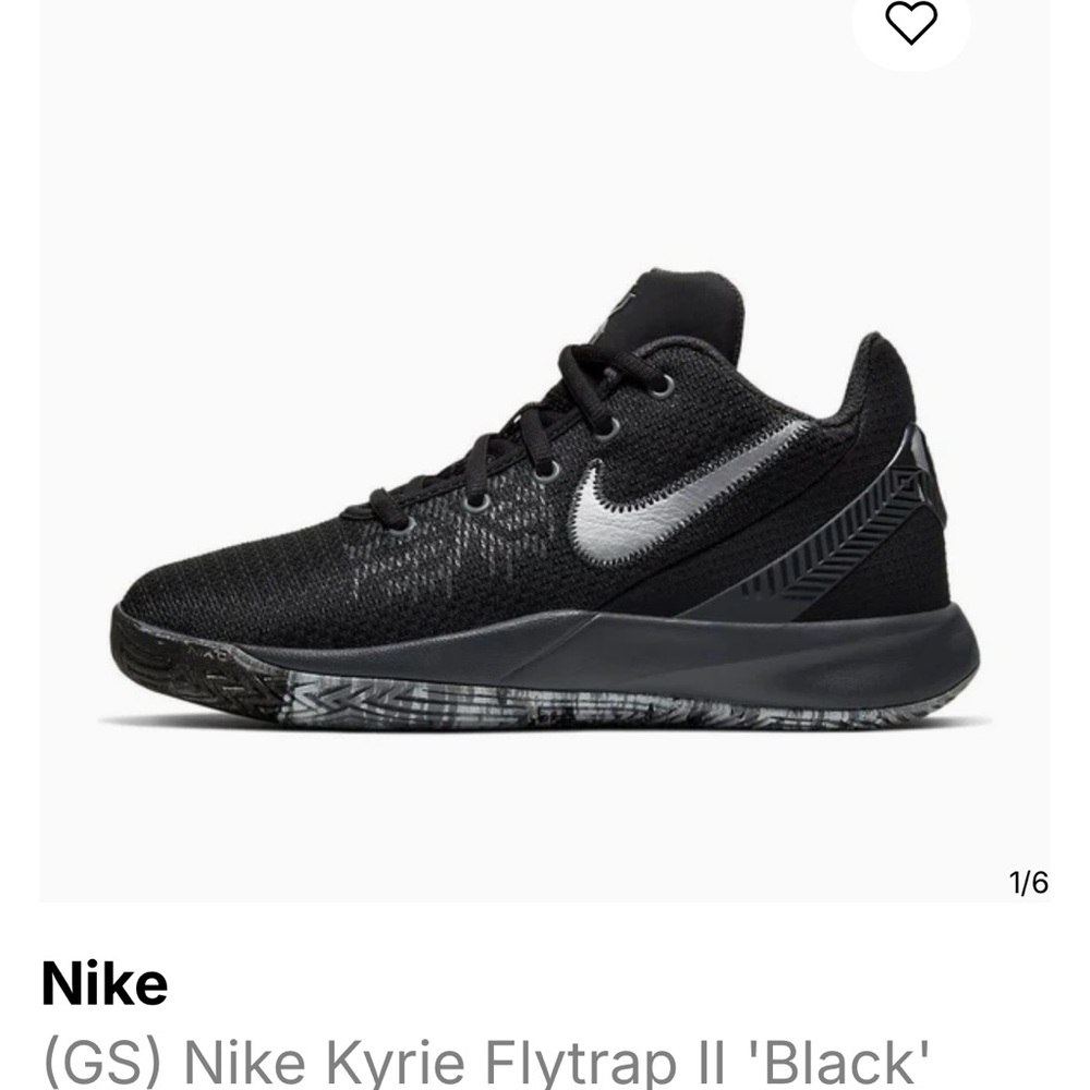 Nike Kyrie Flytrap II Black with Silver Swoosh